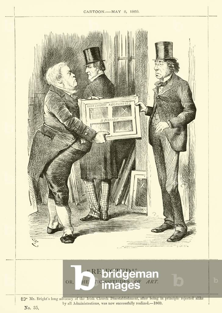Punch cartoon regarding John Bright: 
