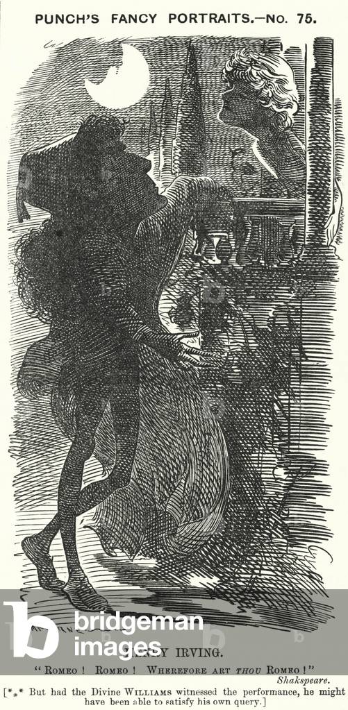Punch cartoon: Henry Irving, English actor (engraving)