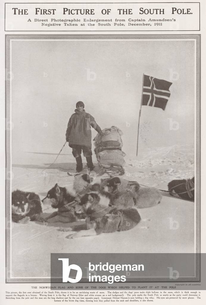 The First Picture of the South Pole (b/w photo)