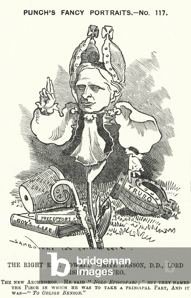 Punch cartoon: Edward White Benson, English bishop (engraving)