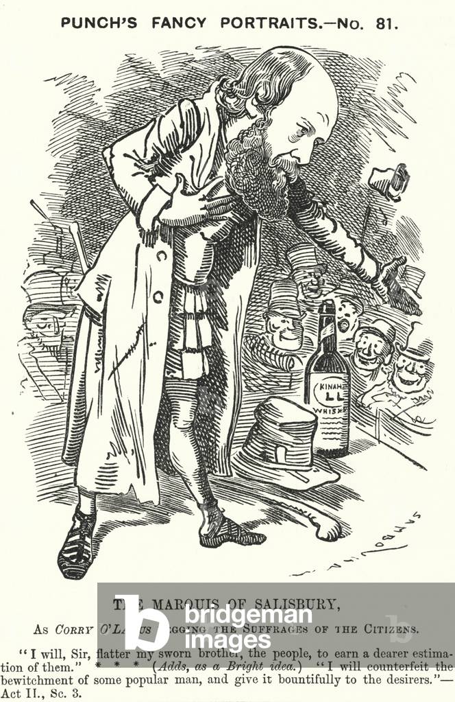 Punch cartoon: Robert Gascoyne-Cecil, 3rd Marquess of Salisbury, English Conservative politician (engraving)