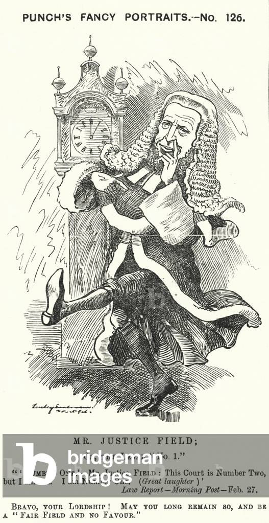 Punch cartoon: William Field, 1st Baron Field, English judge (engraving)