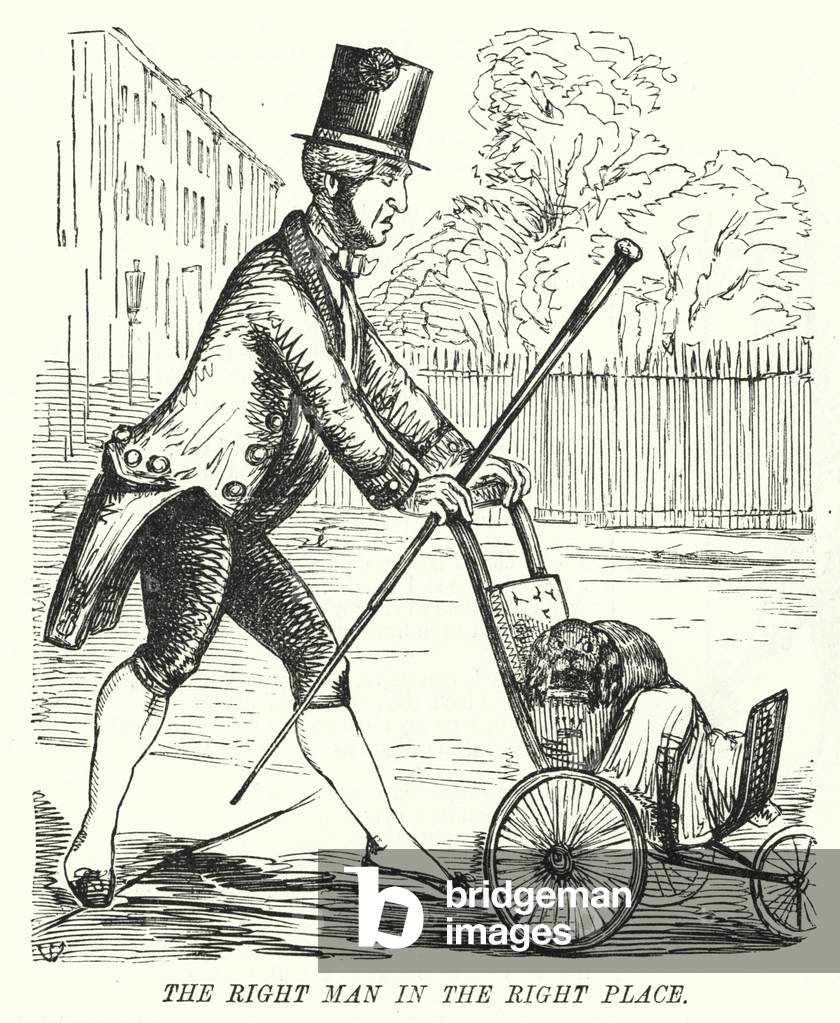 Punch cartoon: The Right Man in the Right Place (engraving)