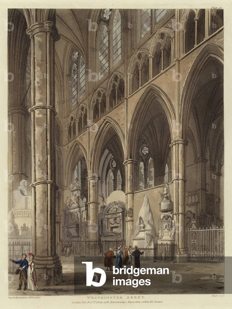 Westminster Abbey (coloured engraving)