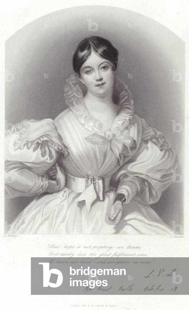Portrait of Letitia Elizabeth Landon (engraving)