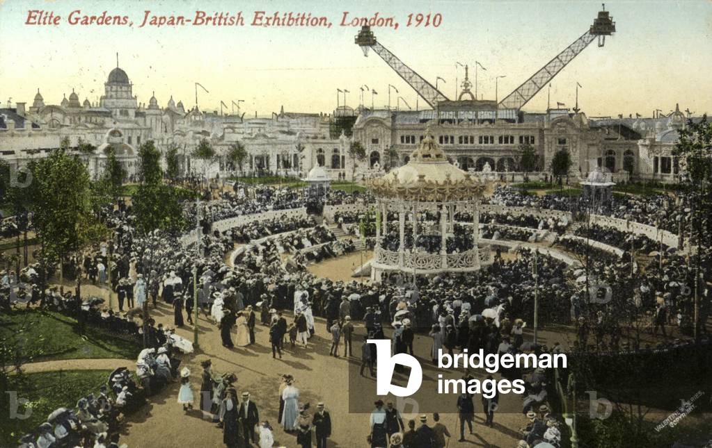 Elite Gardens, Japan-British Exhibition, London 1910 (coloured photo)