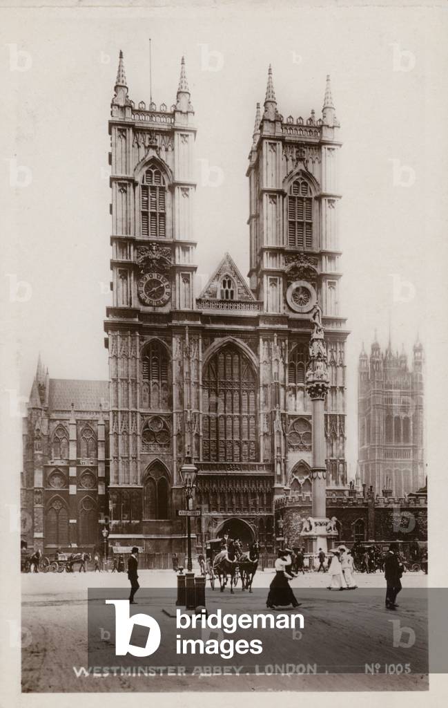 Westminster Abbey, London (b/w photo)