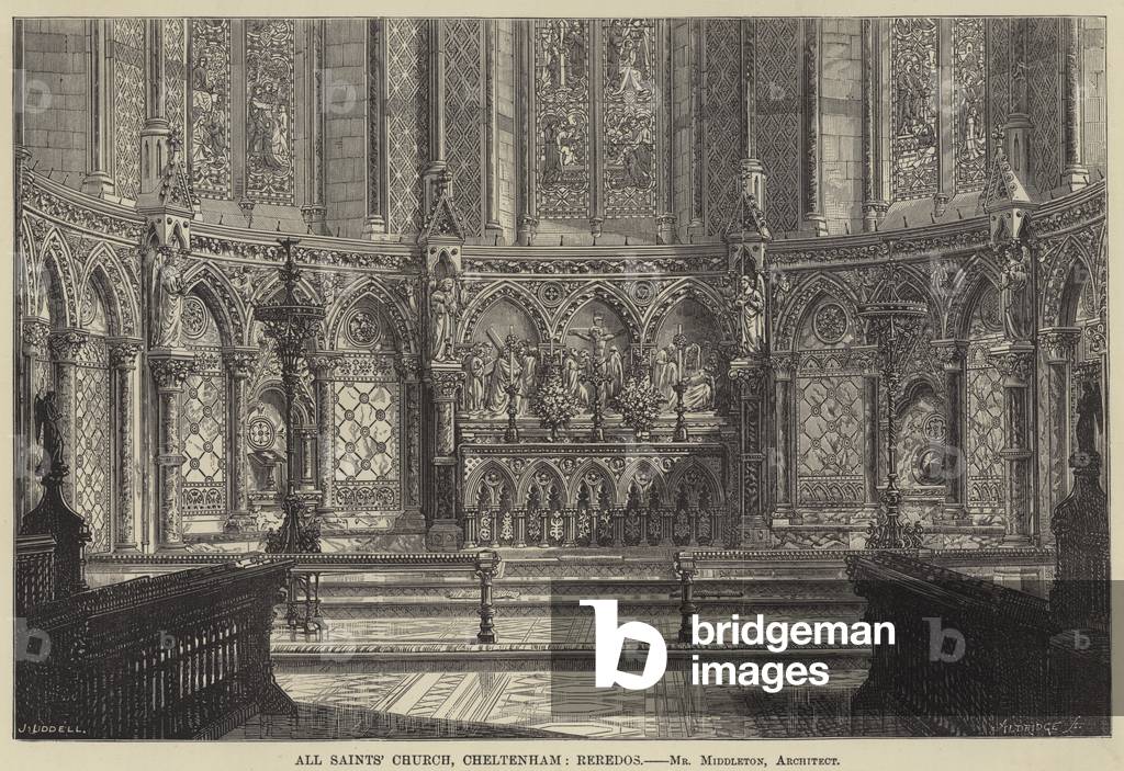 All Saints' Church, Cheltenham, Reredos (engraving)