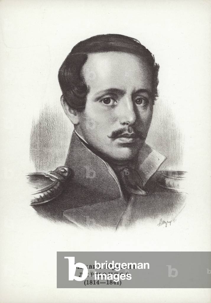 Mikhail Lermontov, Russian author and artist (litho)