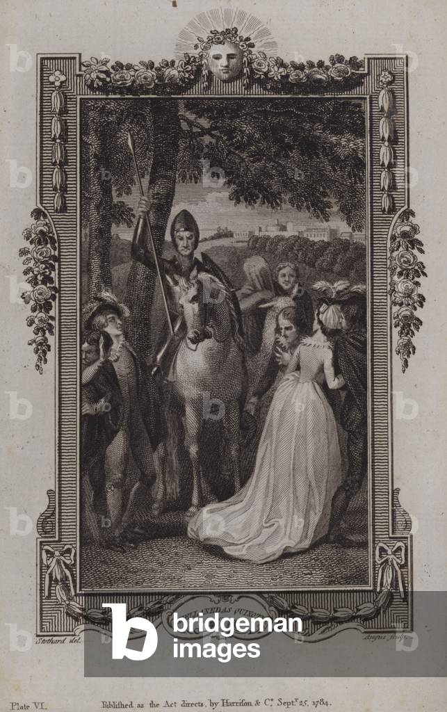 Scene from the sequel to Miguel de Cervantes' Don Quixote, written by Alonso Fernandez de Avellaneda (engraving)