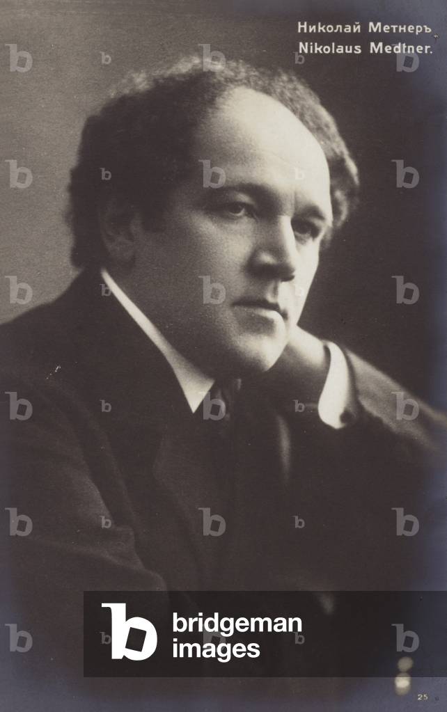 Portrait of Nikolai Medtner (b/w photo)
