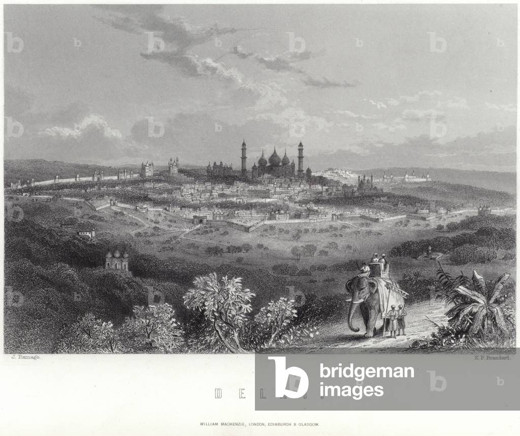 Delhi in India (engraving)