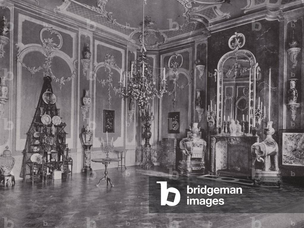 Potsdam, Neues Palais, Japanischer Salon (b/w photo)