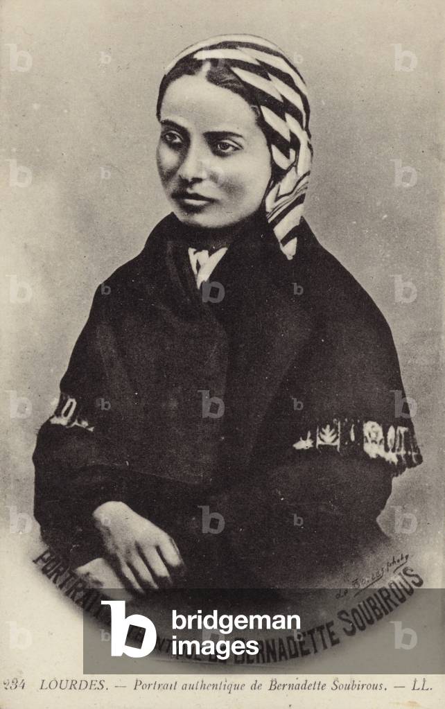 Saint Bernadette of Lourdes (b/w photo)
