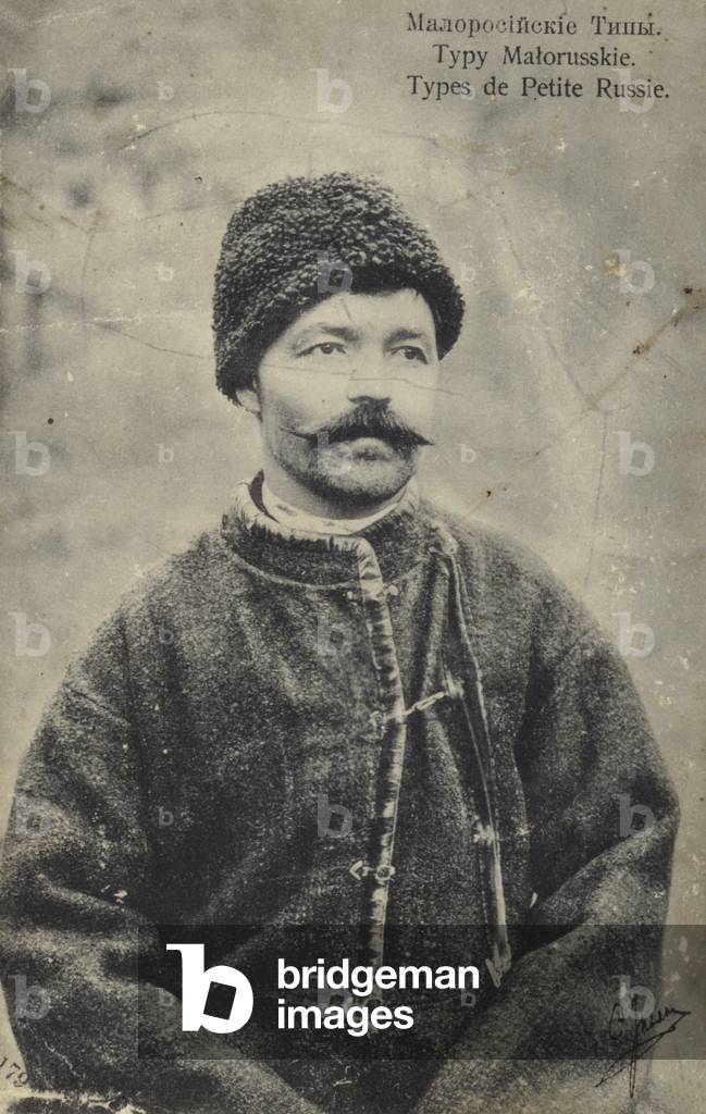 A man of Little Russia (present-day Ukraine), early 20th Century (b/w photo)