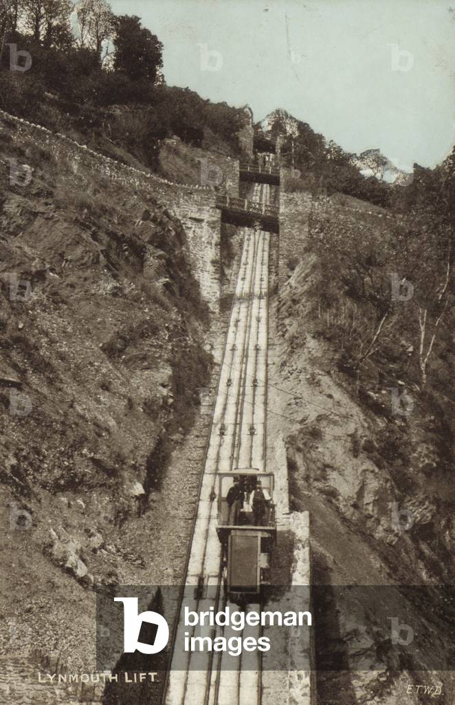 Lynmouth Lift, Devon (coloured photo)