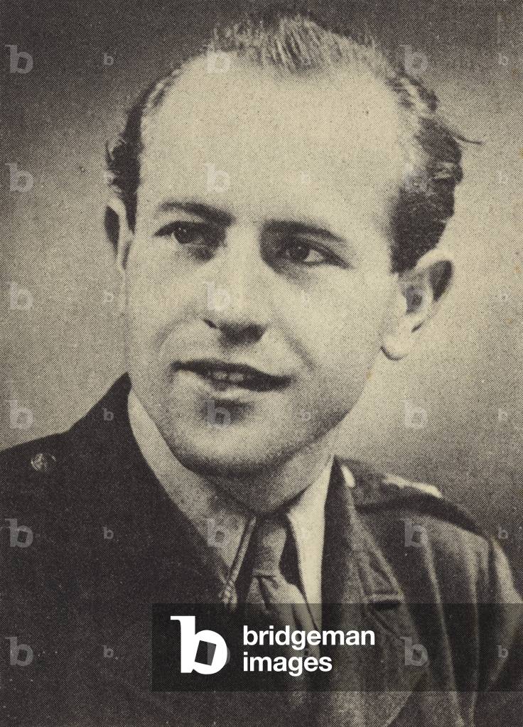 Emil Zatopek, Czech long-distance runner and Olympic athlete, 1949 (b/w photo)