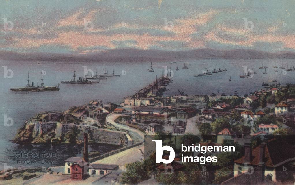 Rosia Bay, Gibraltar (coloured photo)