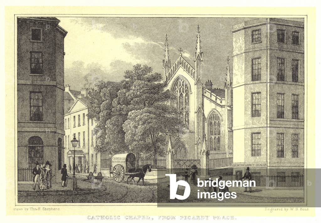 Catholic Chapel, from Picardy Place (engraving)