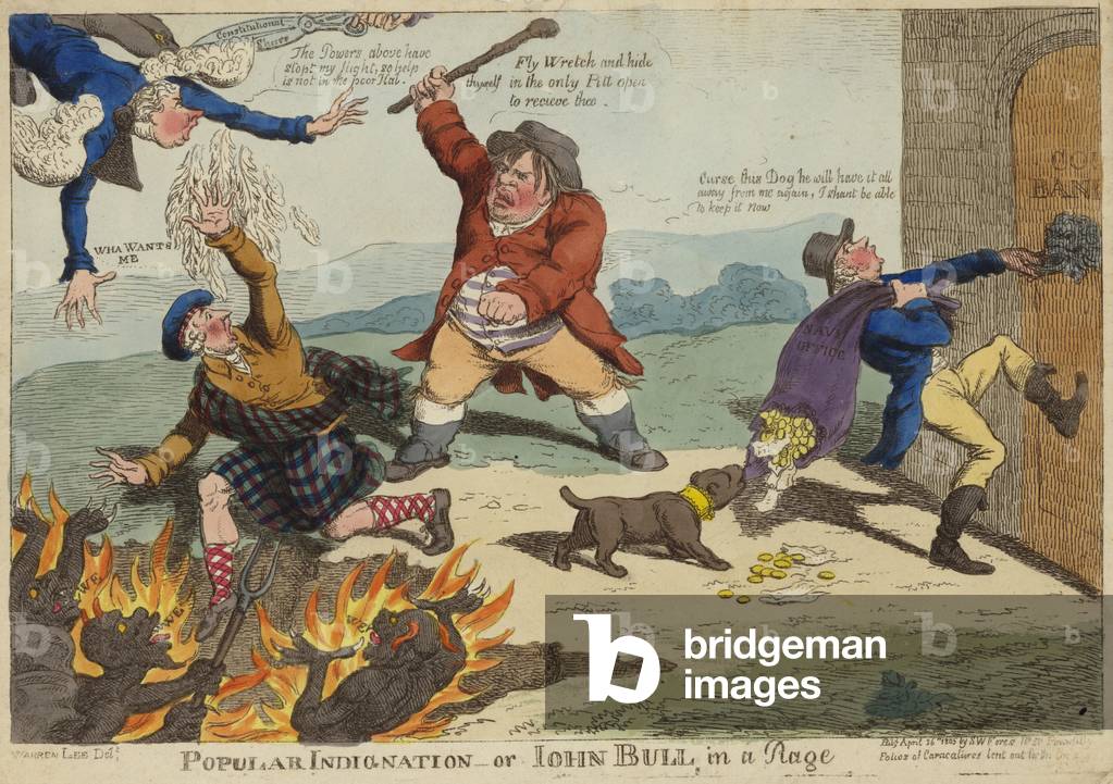 Popular Indignation (coloured engraving)