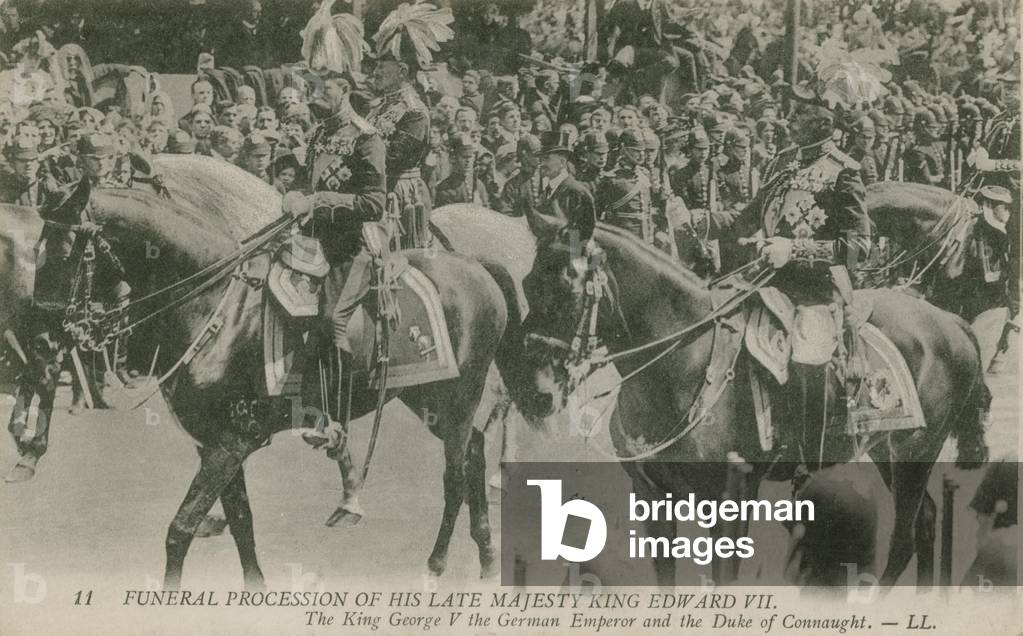 Funeral procession of Edward VII (b/w photo)