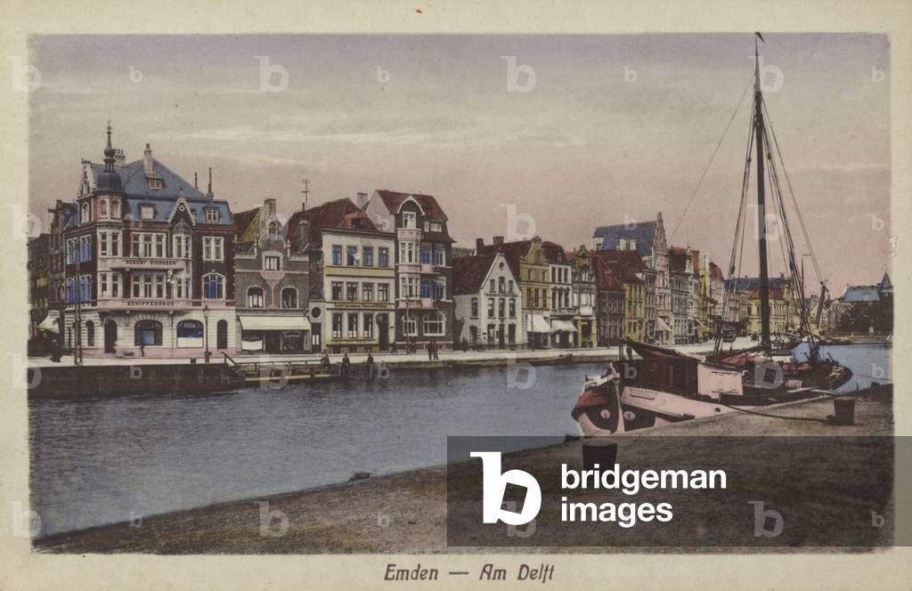 Waterfront, Emden, Germany (coloured photo)
