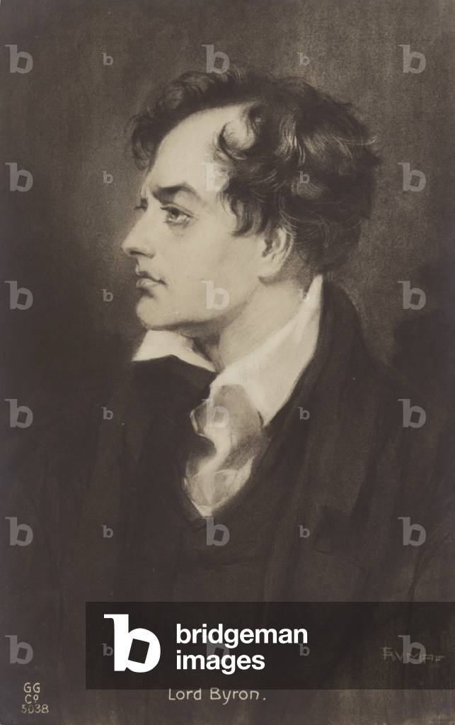 Lord Byron (1788-1824), English poet (litho)