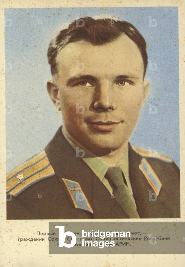 Yuri Gagarin, Soviet cosmonaut (coloured photo)