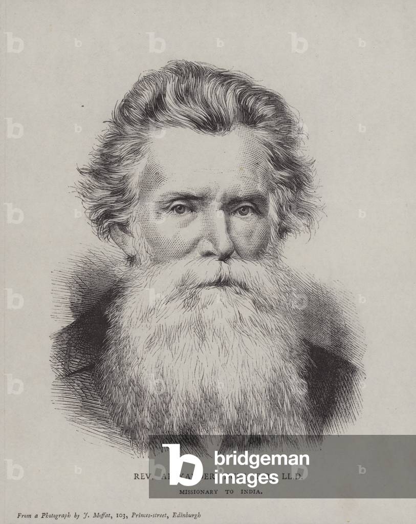 Alexander Duff, Scottish missionary to India (engraving)