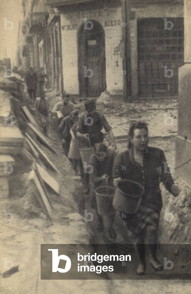 Warsaw Uprising, Poland, World War II (b/w photo)