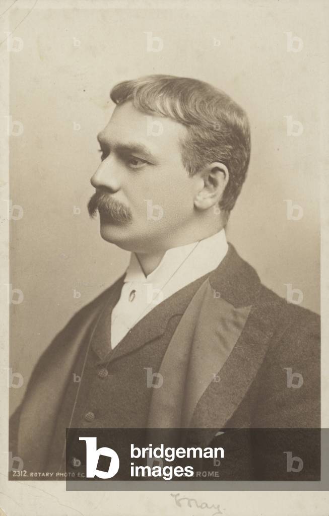 Jerome K Jerome (1859-1927), English author (b/w photo)