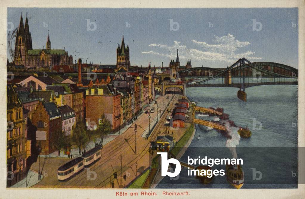 Postcard depicting a general view of Cologne (photo)