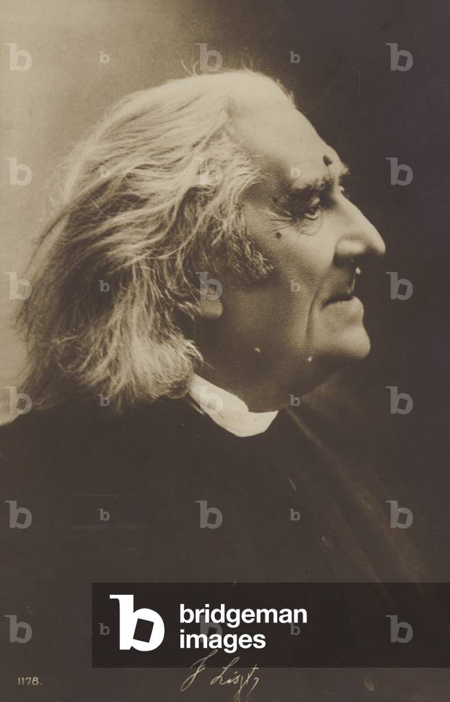 Portrait of Franz Liszt (b/w photo)