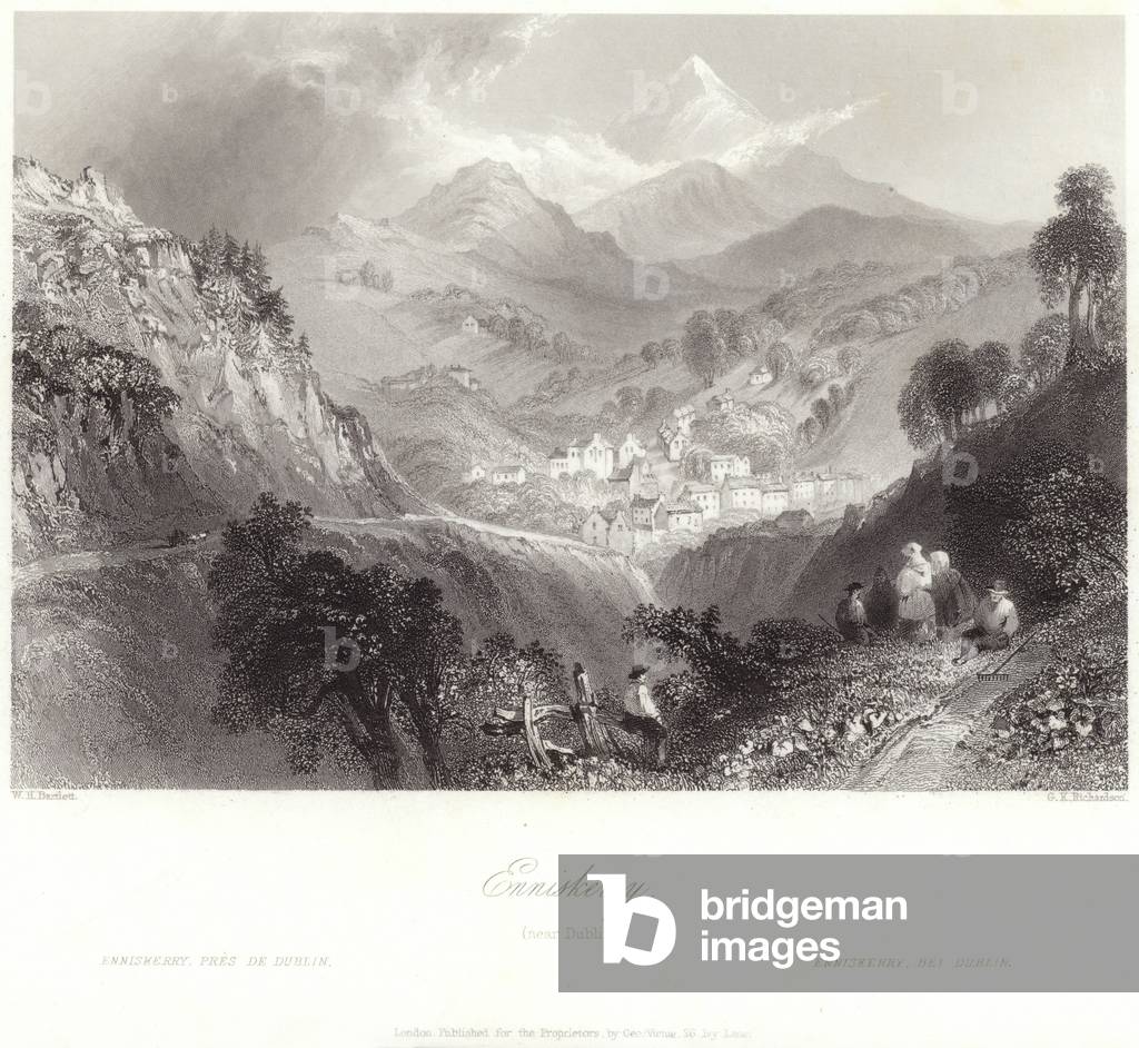 Enniskerry in County Wicklow (engraving)
