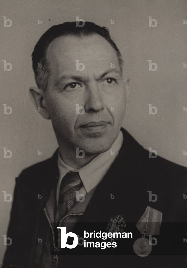 Sergey Rusakov, Russian engineer (b/w photo)