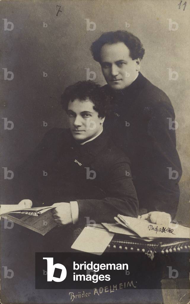 The Adelheim Brothers, Russian stage actors (b/w photo)