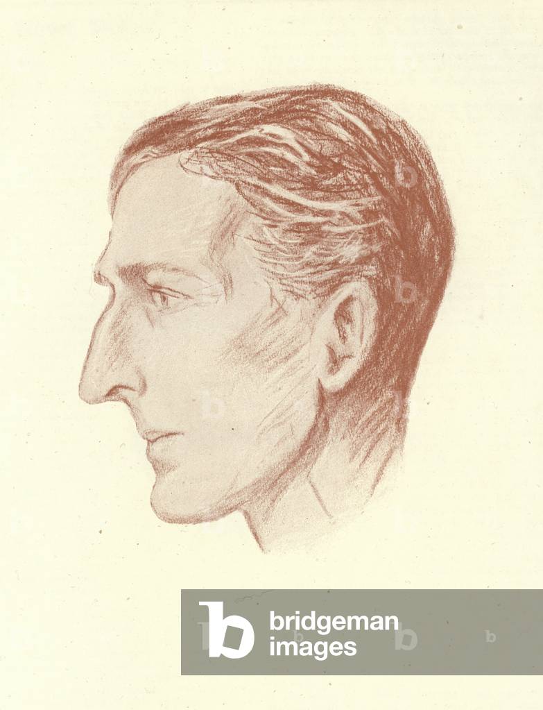 Sir Philip Gibbs, English journalist and novelist (litho)