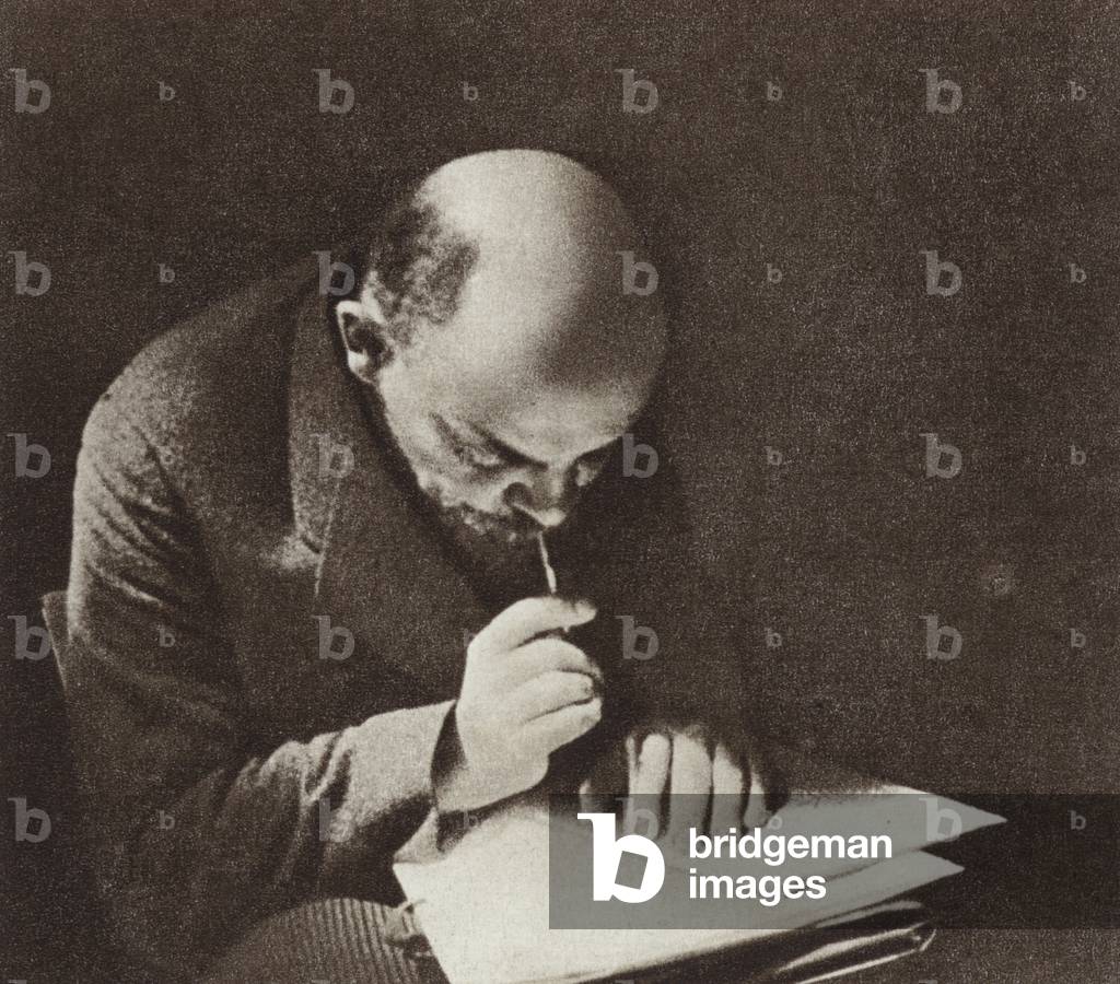 Lenin at the Third Congress of the Communist International, Moscow, June-July 1921 (b/w photo)