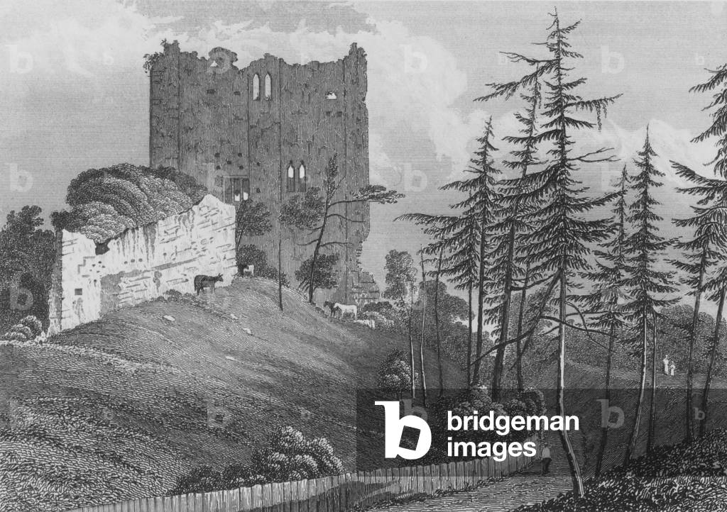 Keep of Guildford Castle, Surrey (engraving)