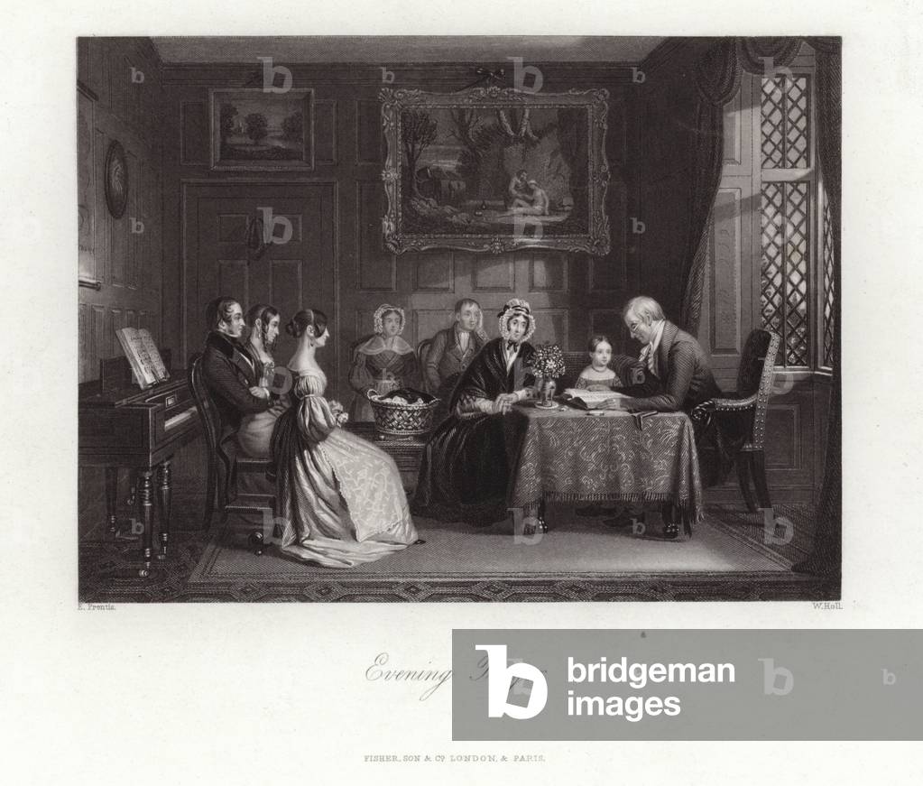 Evening prayer (engraving)