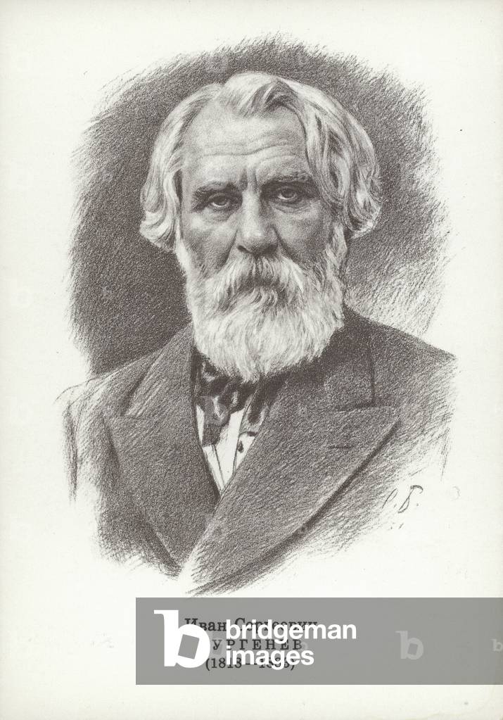 Ivan Turgenev, Russian novelist, short story writer and playwright (litho)