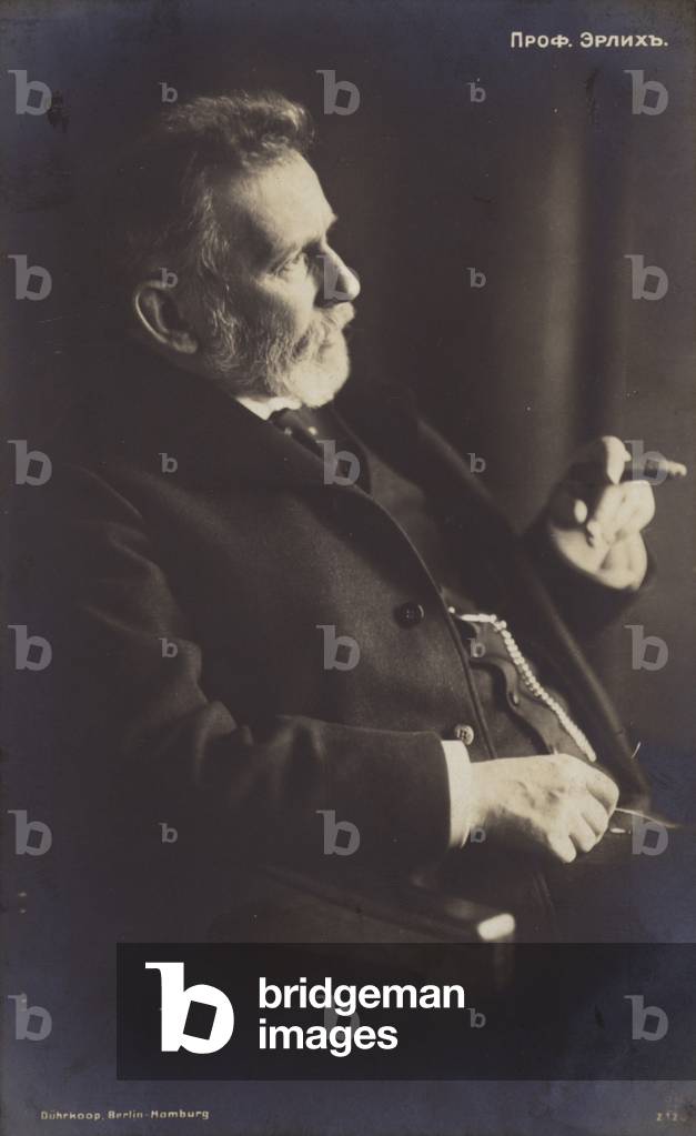 Paul Ehrlich (1854-1915), German doctor and scientist (b/w photo)