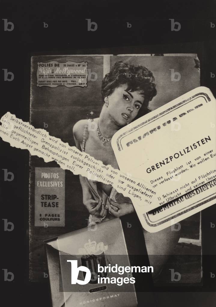 In order to influence the GDR frontier guards, to distract them from service or to bribe them various objects are thrown over the border from the West Berlin side .... (b/w photo)