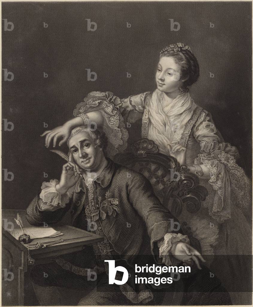 David Garrick and his wife (engraving)