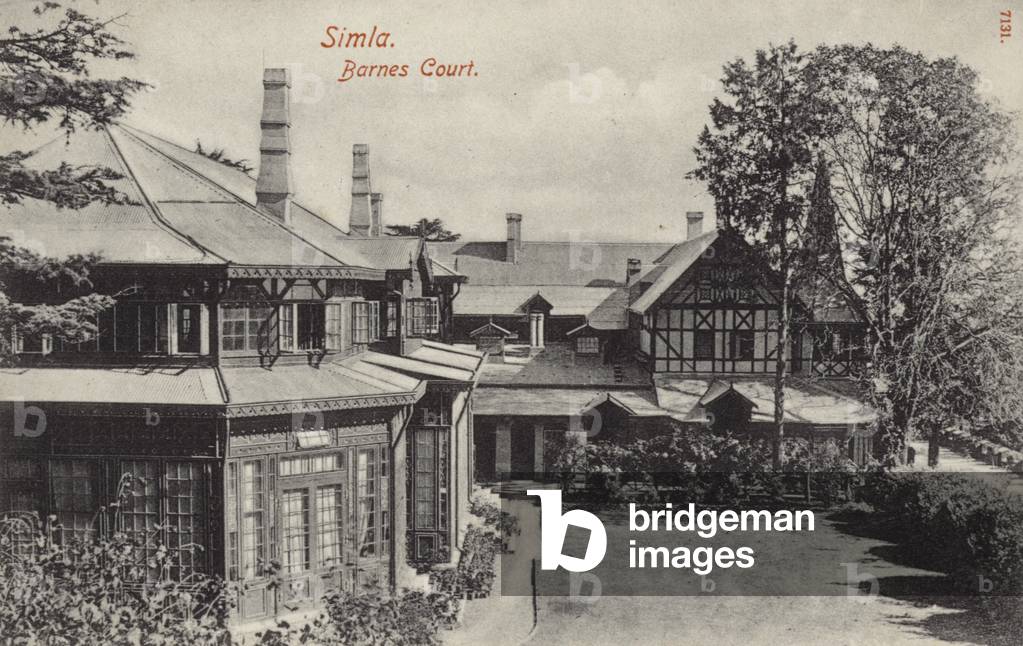 Barnes Court, Simla (b/w photo)