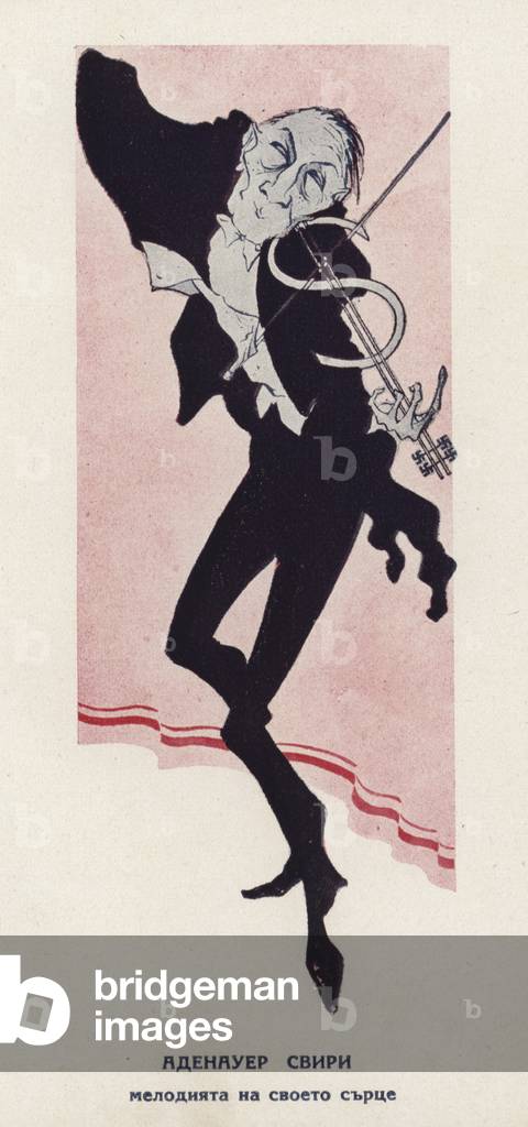 Adenauer Plays the Song of His Heart. (litho)