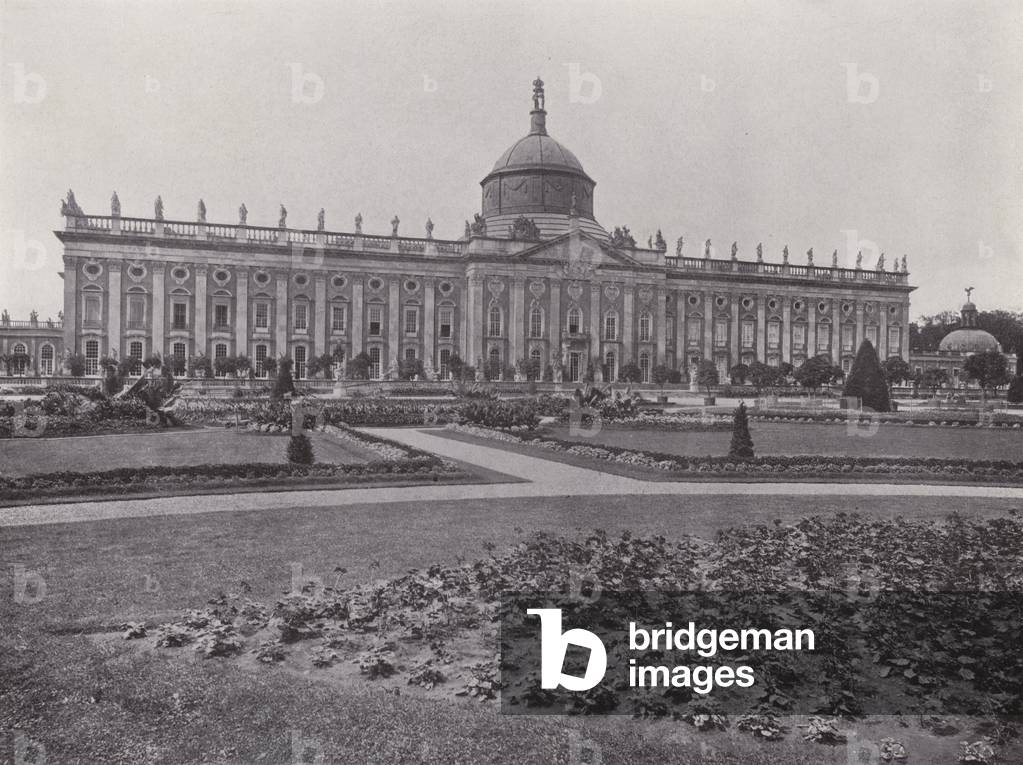 Potsdam, Neues Palais (b/w photo)