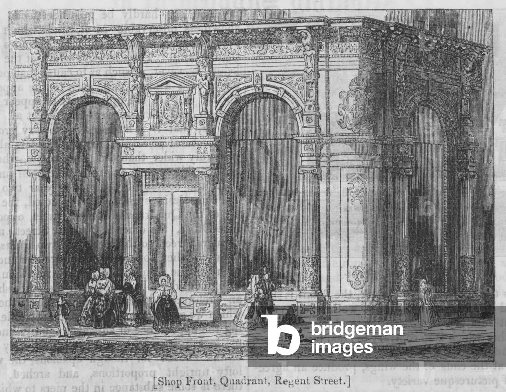Shop Front, Quadrant, Regent Street (engraving)
