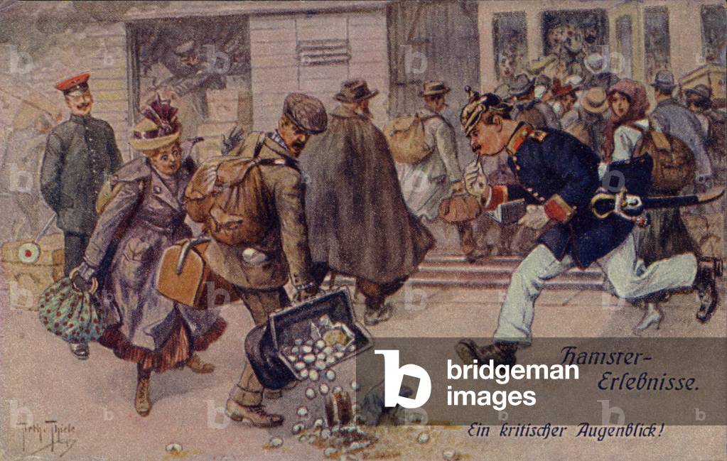 A Critical Moment (colour litho)