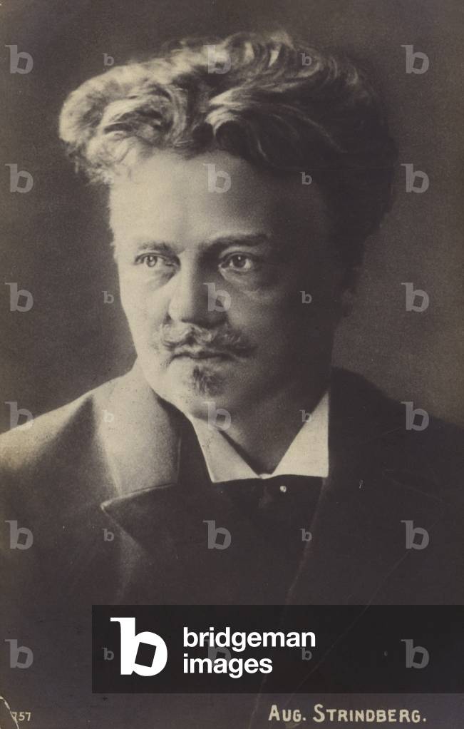August Strindberg (1849-1912), Swedish playwright, novelist, poet and artist (litho)